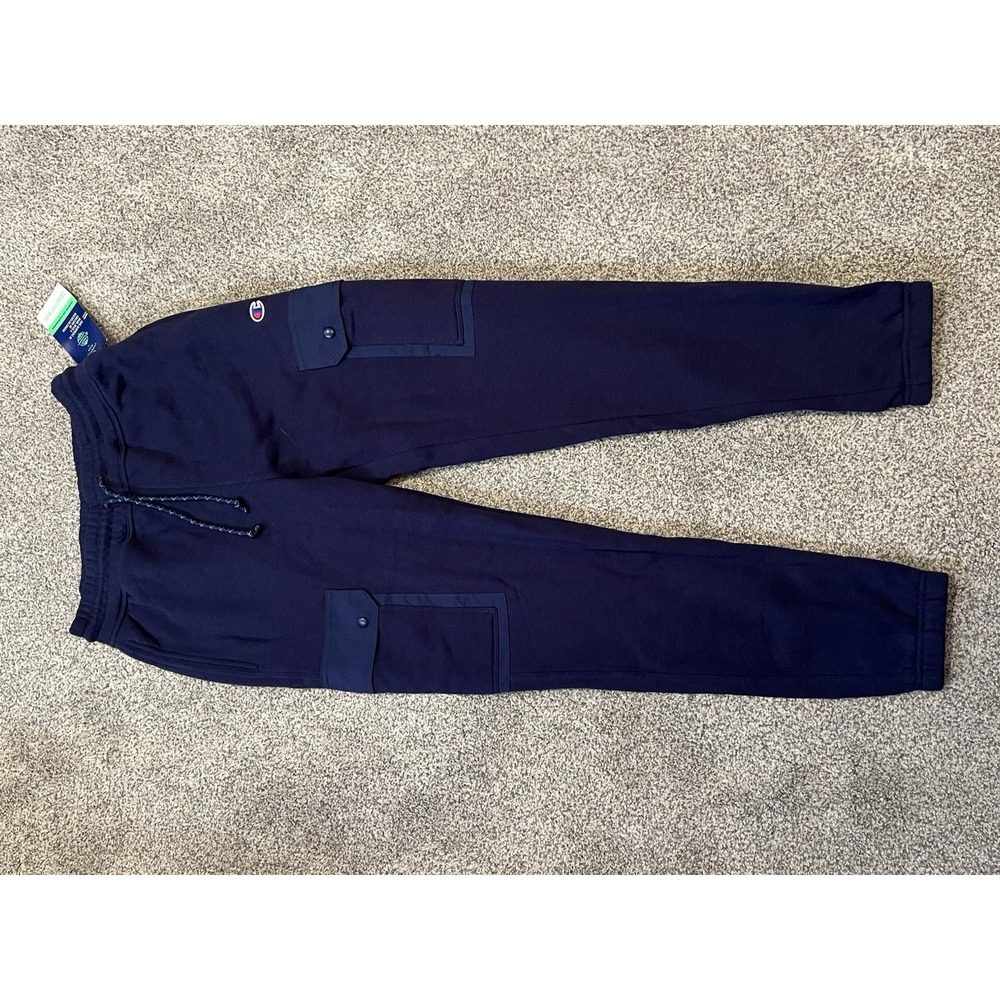Champion Men's Navy Jogger Pants S Drawstring Elastic Waist Pockets